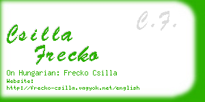csilla frecko business card